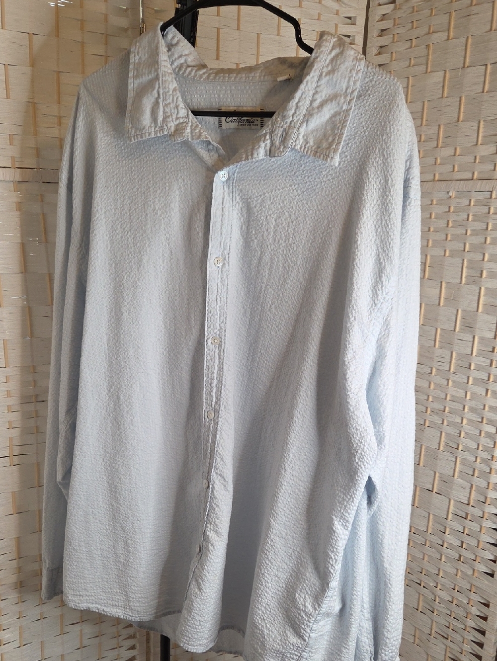 Classic Light Blue Men's Button-Up Shirt